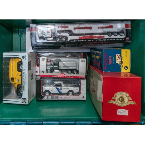 313 - 10 1st Gear Trucks (various scales). 1/34: Mack Granite with Bridgemaster Mixer, Apple Valley Ready ... 