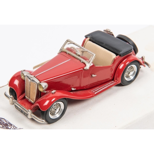 317 - 2 white-metal 1:43 scale MG Sports Cars. A Crossway 1949 TD, Reg No. XFF 275. (No.13). In red with b... 