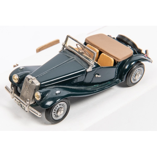 317 - 2 white-metal 1:43 scale MG Sports Cars. A Crossway 1949 TD, Reg No. XFF 275. (No.13). In red with b... 