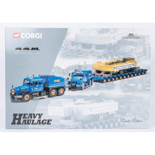 369 - 2 Corgi Heavy Haulage Sets. Pickfords (18002). Scammell Contractor x2, with Nicolas Bogie Trailer & ... 