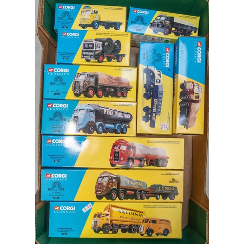 377 - 10 Corgi Classics. Foden 4 Wheel Rigid Truck, Blue Circle Cement. Bedford S Sack truck, Ken Thomas L... 