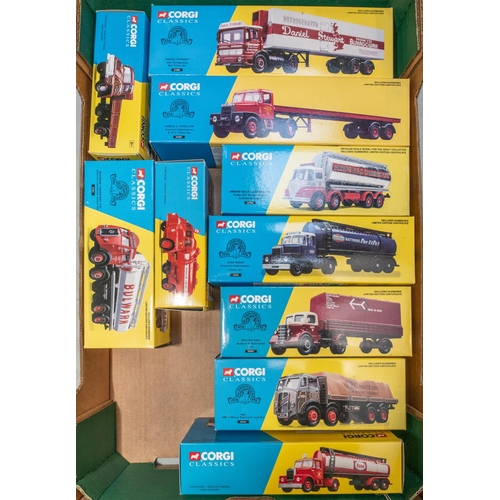 378 - 10 Corgi Classics. Foden S21 Cylindrical Tanker, Arrow Bulk Carriers Ltd. Scammell Highwayman & 33ft... 