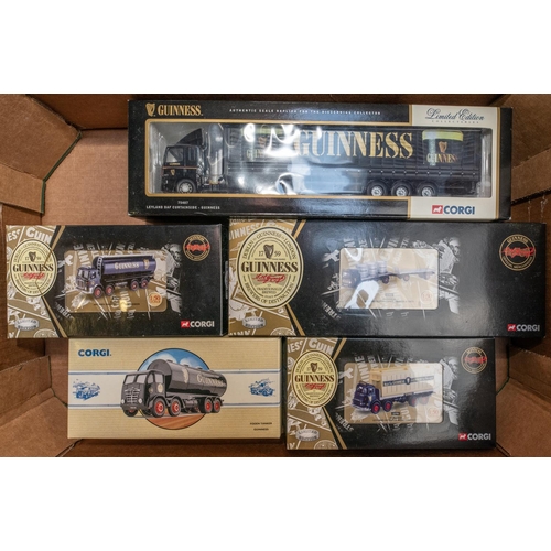 381 - 10 Corgi Classics etc. 6x Guinness- AEC MKV Mammoth Major Tanker, Leyland Octopus With Container. Le... 