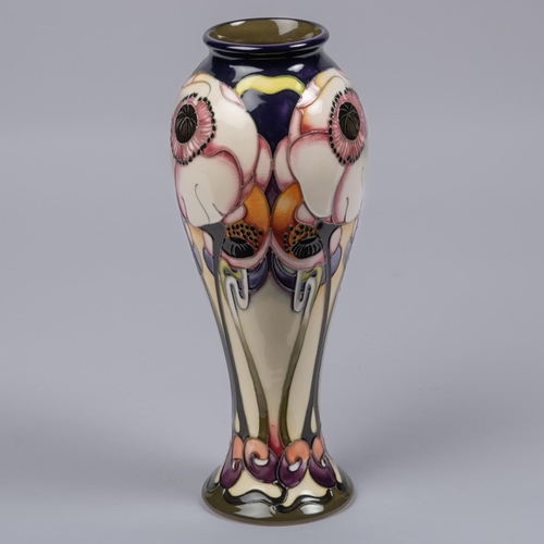 45 - A Moorcroft pottery vase from 2006. Limited edition anemona design by Emma Bossons. Marks etc to bas... 