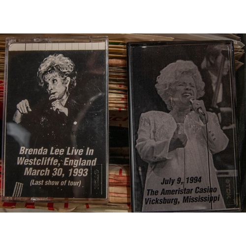 78 - A collection of Brenda Lee LPs, 45rpms, memorabilia, etc. Including; 2x signed photos of Brenda Lee,... 