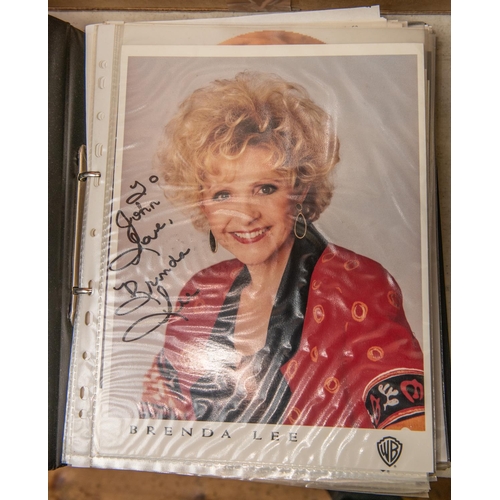 78 - A collection of Brenda Lee LPs, 45rpms, memorabilia, etc. Including; 2x signed photos of Brenda Lee,... 