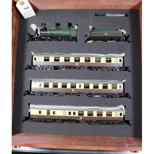 194 - A Bachmann Branchline OO gauge Cambrian Coast Express GWR 2-train set. Comprising a BR 4-6-0 Manor C... 