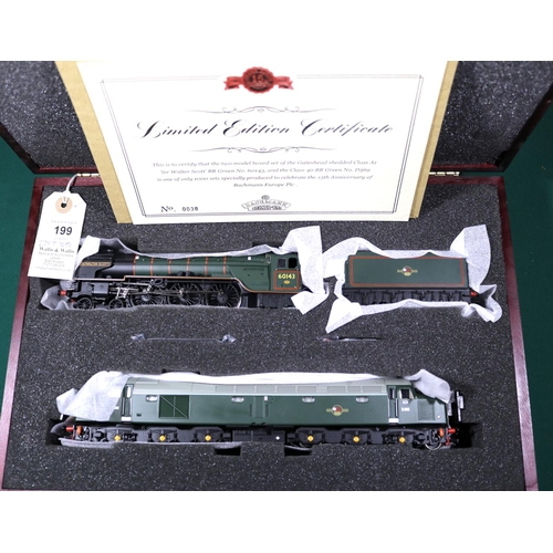 199 - A Bachmann Branchline OO gauge 2-locomotive set. BR Class A1 4-6-2 locomotive, Sir Walter Scott 6014... 