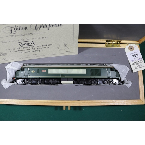 205 - A Bachmann Branchline OO gauge BR Class 46 1Co-Co1 diesel locomotive, Ixion D172, in unlined Brunswi... 