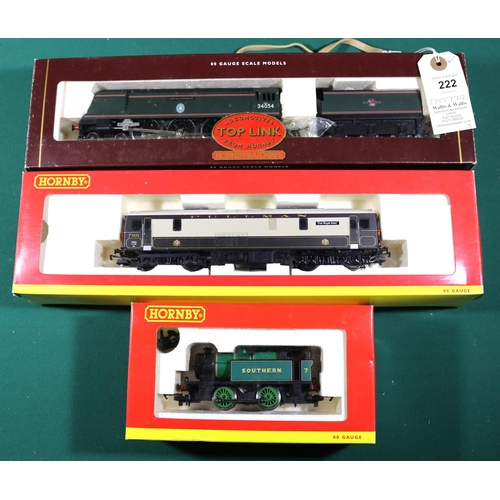 222 - 3x Hornby OO gauge locomotives. A BR Battle of Britain Class 4-6-2 loco, Lord Beaverbrook 34054, in ... 