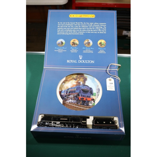 228 - 2x Hornby Railways Royal Doulton locomotive presentation sets. An LMS Coronation Class 4-6-2, City o... 