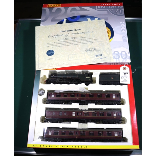 237 - A Hornby OO gauge Train Pack (3015) The Master Cutler. Comprising a BR Class A3 4-6-2, Flying Fox 60... 