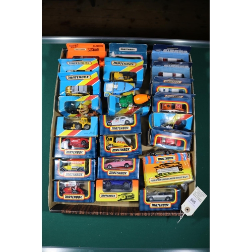 359 - 24 Matchbox MB series etc. 2x Ford Sierra XR4i. Ford Escort Cosworth, Aston Martin DB7, Ford Contain... 