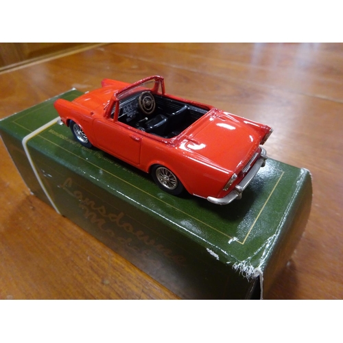 320 - A Lansdowne Models white-metal 1:43 scale 1963 Sunbeam Alpine Series III Soft-Top (LDM 11). In red w... 