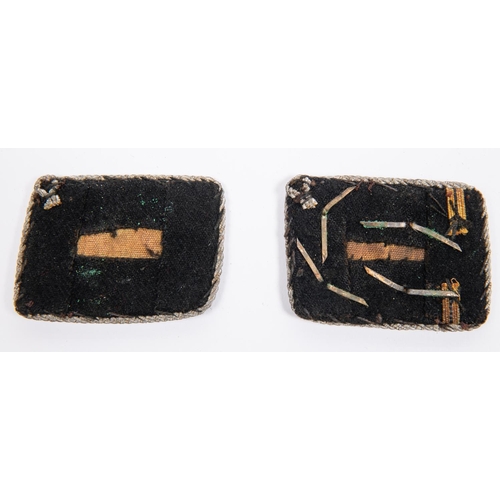 140 - A pair of Third Reich SS collar patches for an Obersturmbannfuhrer. GC £100-150