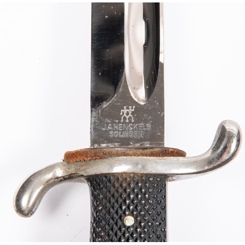 166 - A Third Reich Fire Service dress bayonet, plated blade 10