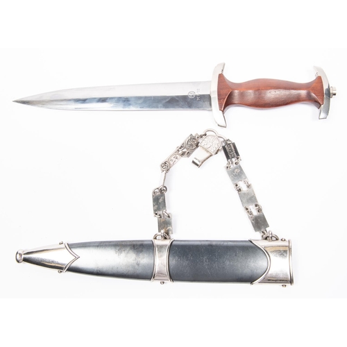 171 - A Third Reich NSKK Leaders dagger with chains, blade marked with RZM M7/12