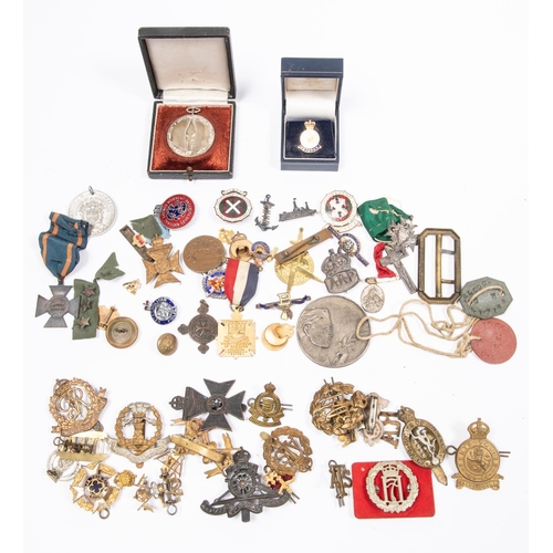 219 - Twelve military cap badges, including 12th Lancers (2), KC Christian Chaplain silver, gilt and ename... 