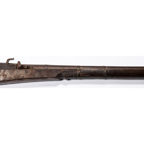 372 - An Indian Matchlock gun, torador, of tourist quality, old barrel 40