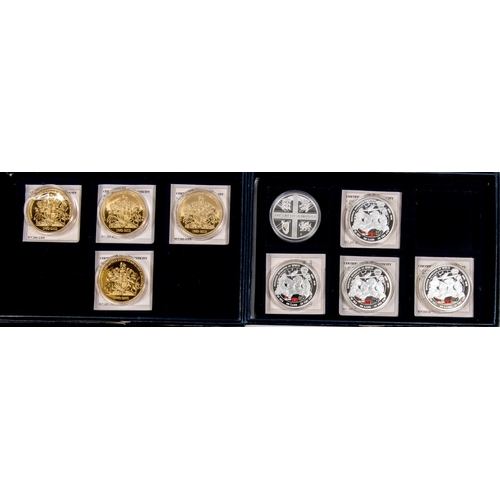 43 - Windsor Mint: Queen Elizabeth II diamond jubilee commemorative medallions, produced in copper and go... 