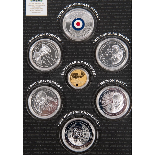 44 - The Worcester Medal Services sets (2): The Battle of Waterloo 1815-2015 set of medallions: Duke of W... 