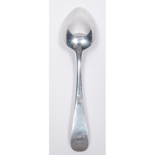 64 - A Third Reich Luftwaffe table spoon, the handle impressed with the Luftwaffe eagle, the reverse mark... 