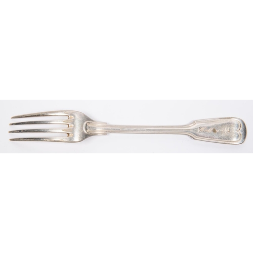 65 - A Third Reich table fork, the reverse of the handle impressed 