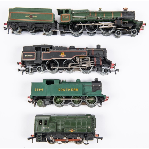 100 - 4x Hornby Dublo locomotives for 3-rail running. A BR Castle Class 4-6-0, Bristol Castle 7013, in lin... 