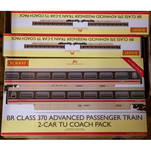 17 - 3 Hornby Hobbies BR Class 370 Advanced Passenger Train 2-Car Coach Packs: TS (R40011A). TU (R40013A)... 