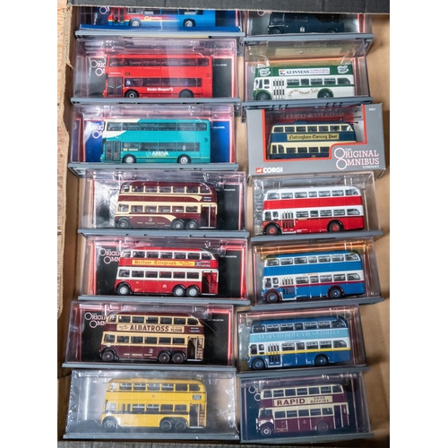 197 - 14x Corgi OOC buses and coaches. Including; AEC Trolleybus, Cardiff. BUT 9641T Trolleybus, Belfast. ... 