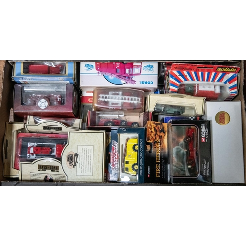 208 - Quantity of Fire Engine models, To include Corgi, Matchbox, Signature series, Lledo, Ertl, Etc. Lot ... 