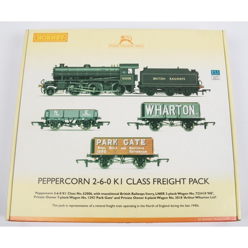 22 - 2 Hornby Hobbies Train Packs. A Peppercorn 2-6-0 K1 Class Freight Pack (3671). Comprising a British ... 