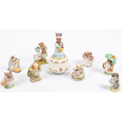 286 - 7x Beswick Beatrix Potter figures. Jeremy Fisher (1950). Mrs. Tittlemouse (1948). Tabitha Twitchit a... 