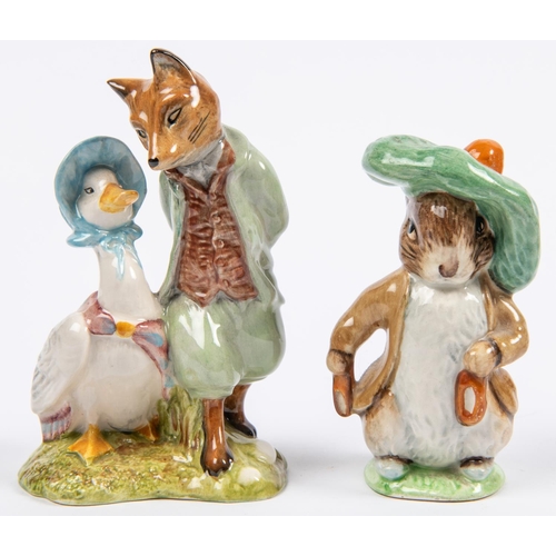 286 - 7x Beswick Beatrix Potter figures. Jeremy Fisher (1950). Mrs. Tittlemouse (1948). Tabitha Twitchit a... 