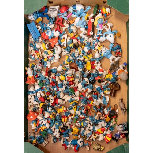 289 - A collection of circa 110 Smurf figures. Many by Peyo. Including sportsing, musical, occupational, l... 