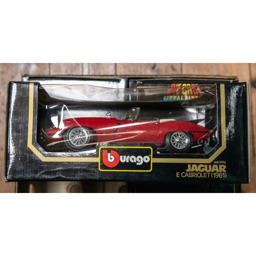 291 - 10x 1:18 and 1:24 scale diecast cars by Bburago and Tonka Polistil. Including; Jaguar SS100, Jaguar ... 