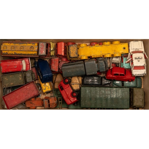 299 - 50 plus Dinky Toys for restoration or parts. Including AEC Monarch, Trojan van, RAF Pressure Refuell... 