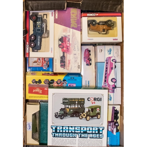 330 - 3 Boxes of Modern issue Corgi Classics, Mainly, Truck, Vans, Buses, Lorries. Alao includes a Landrov... 