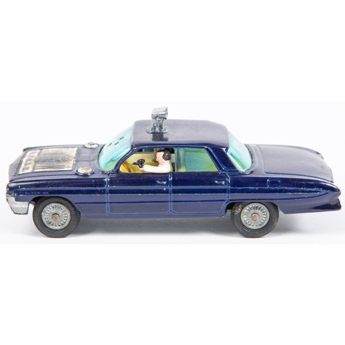 337 - 3 Corgi Toys. Chevrolet Police Car (481). In white with black roof and lower sides. Chevrolet Impala... 