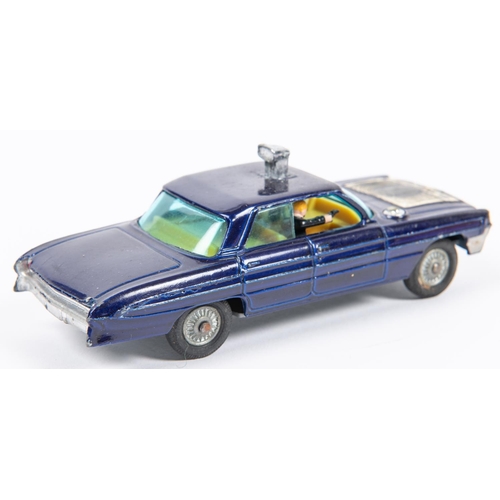 337 - 3 Corgi Toys. Chevrolet Police Car (481). In white with black roof and lower sides. Chevrolet Impala... 