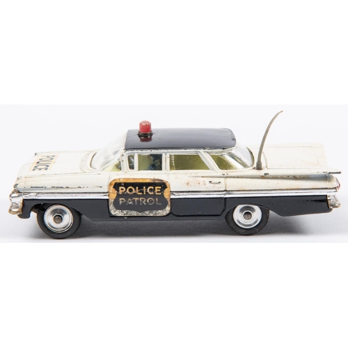 337 - 3 Corgi Toys. Chevrolet Police Car (481). In white with black roof and lower sides. Chevrolet Impala... 