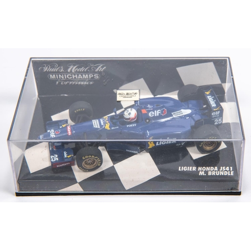 346 - 6 Minichamps 1:43 F1 Single Seat Racing Cars. Benetton Ford B194, J.J. Lehto, Ligier Honda JS41, M.B... 