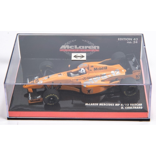 350 - 6 Minichamps 1:43 F1 Single Seat Racing Cars. Arrows Yamaha FA18, D. Hill. Jordan Peugeot 196, Brund... 