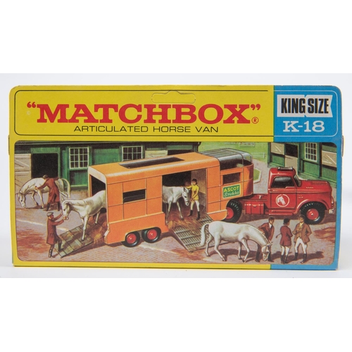 373 - 4x Matchbox King Size. K-4; Leyland Tipper Truck in metallic maroon with silver back. K-8; Caterpill... 