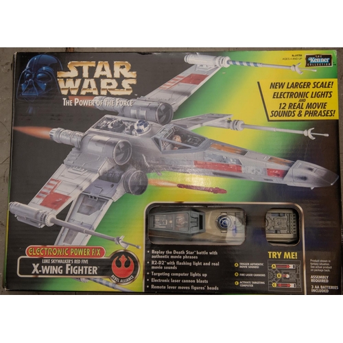 413 - Star Wars Power of the force, Ronto & Jawa (sealed), Expanded universe Cloud car (sealed), A-Wing fi... 