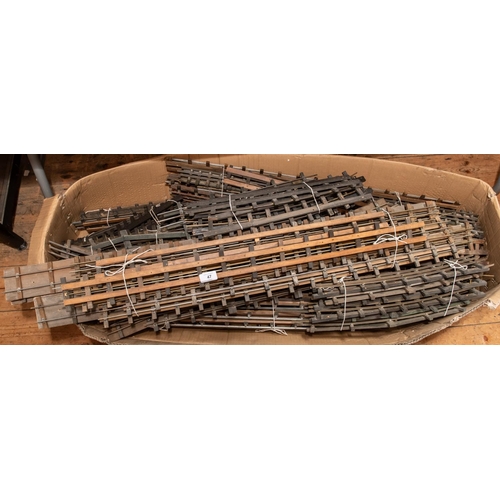 47 - A very large quantity of O gauge Bassett-Lowke etc 2-rail and 3-rail track sections. Rails mounted o... 