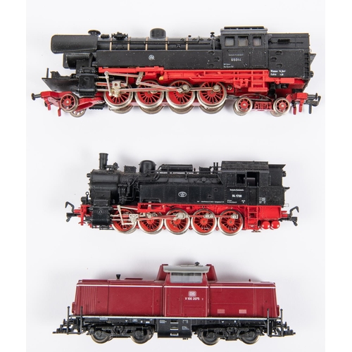 88 - 3 Unboxed Fleischamnn HO gauge DB Locomotives. Class 65 2-8-4T Steam Locomotive, RN 65014. Class 94 ... 