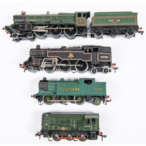 100 - 4x Hornby Dublo locomotives for 3-rail running. A BR Castle Class 4-6-0, Bristol Castle 7013, in lin... 