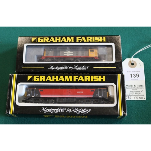 139 - 2 N Gauge Graham Farish Locomotives. A  Virgin Class 47 diesel, 'Graham Farish' RN47747. Plus a Rail... 