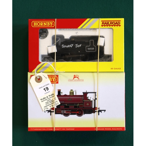 19 - 2 Hornby Hobbies Tank Engines. A Tytherington Stone Peckett W4 Saddle Tank, 'Daphne' (R.3702). Plus ... 